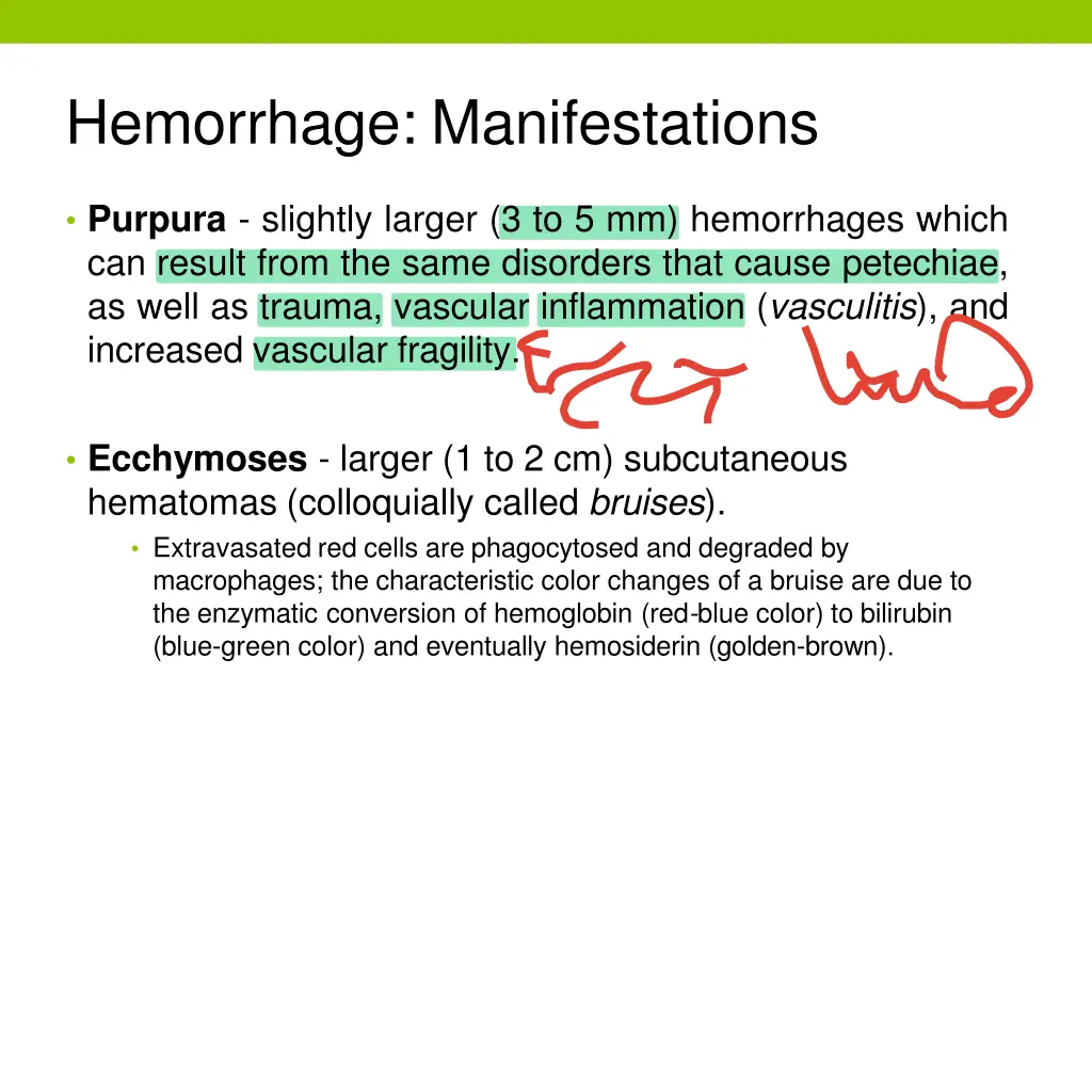 hemorrhage manifestations 1