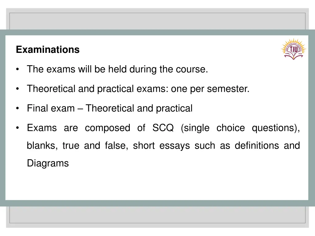 examinations