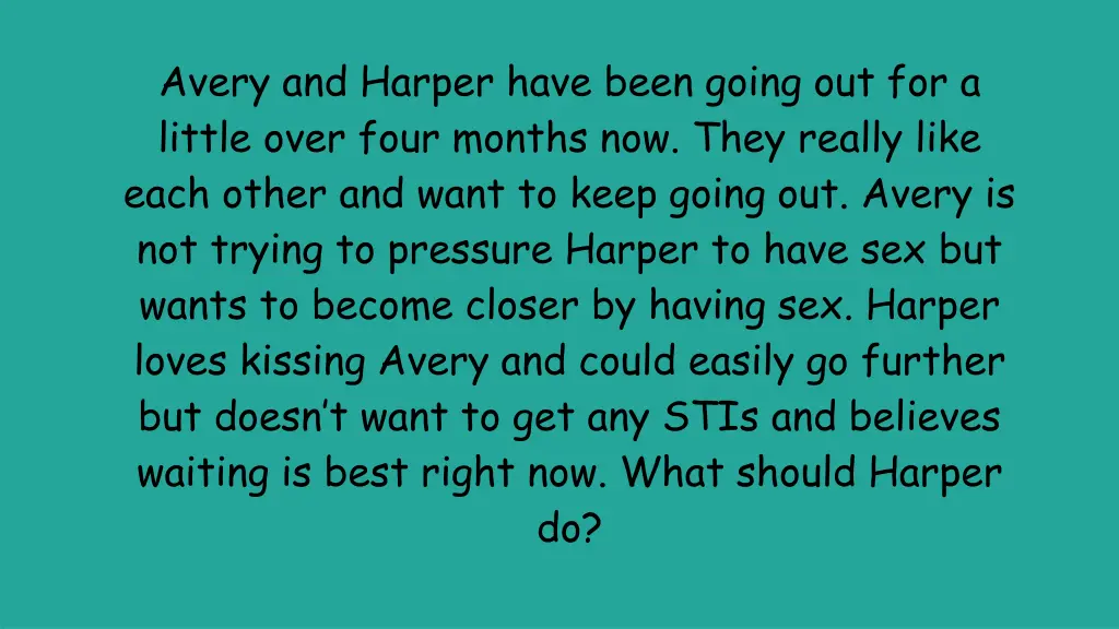 avery and harper have been going out for a little
