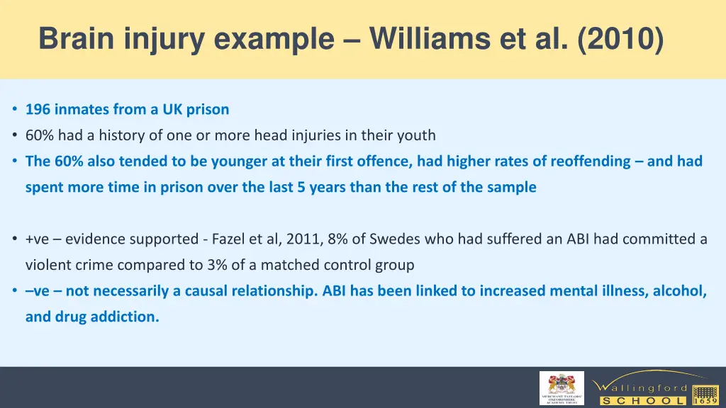 brain injury example williams et al 2010