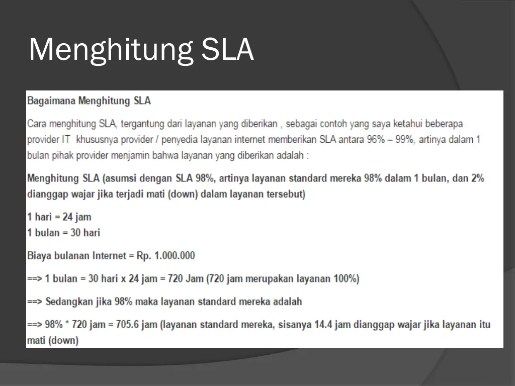 menghitung sla