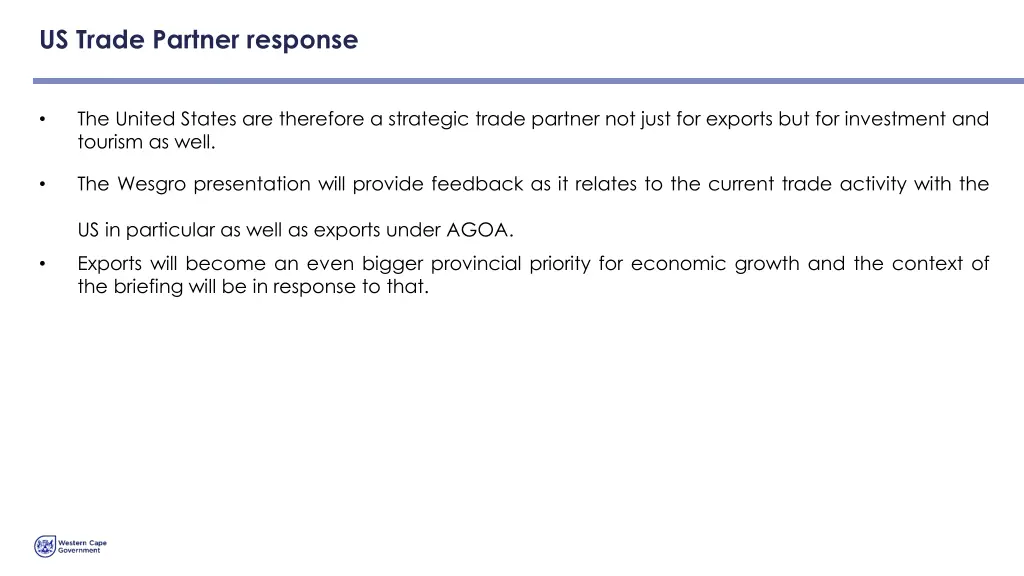 us trade partner response