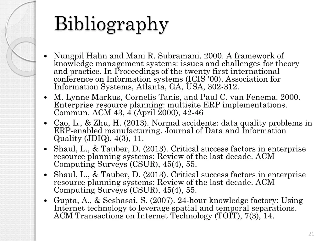 bibliography