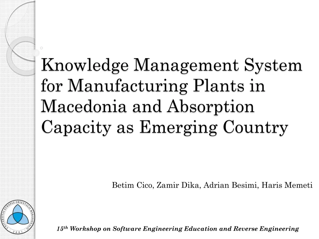 knowledge management system for manufacturing