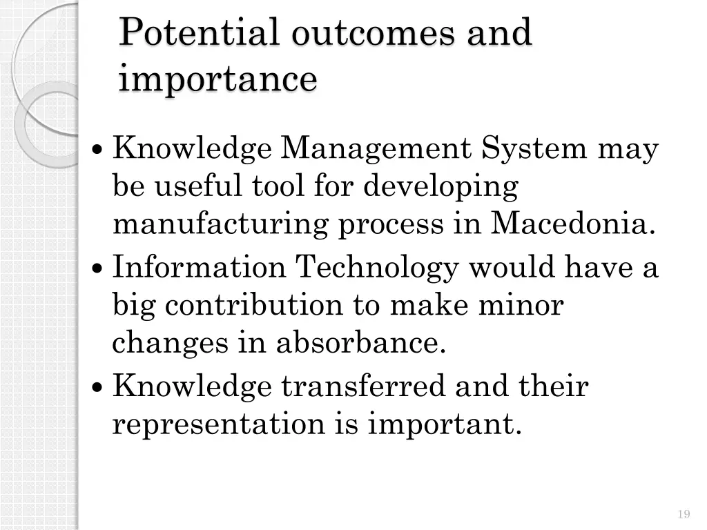 potential outcomes and importance