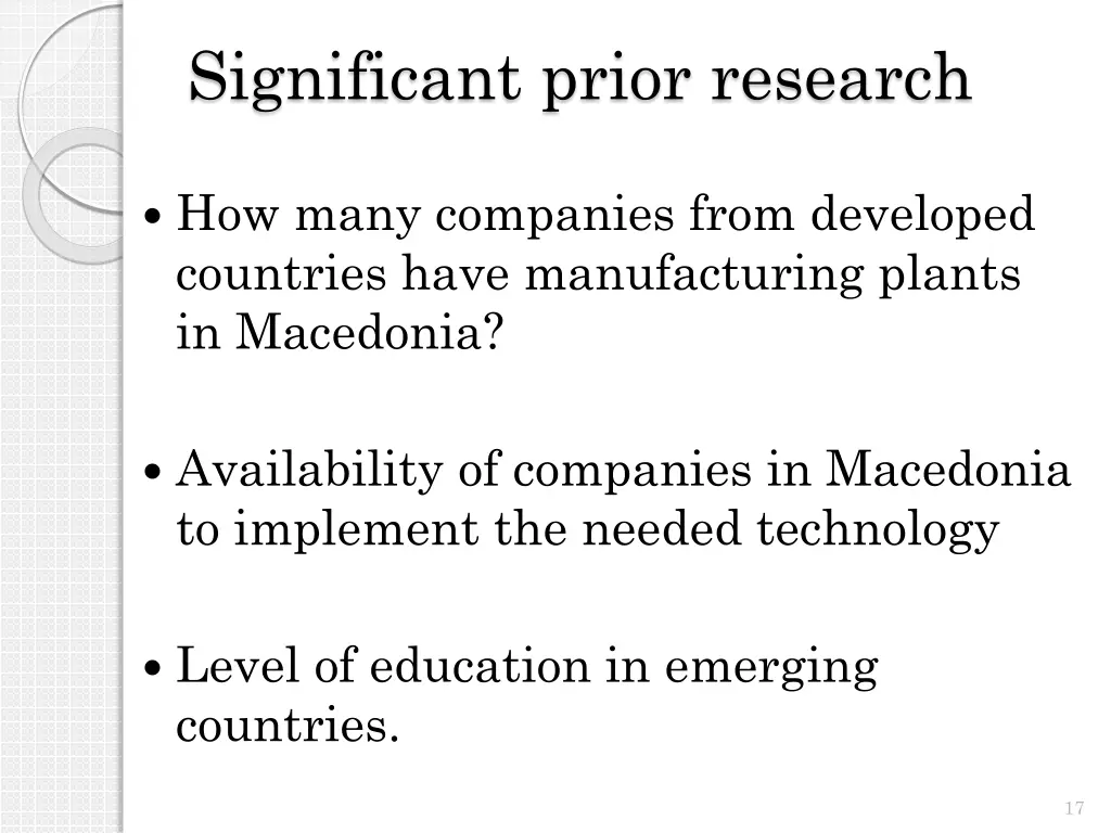 significant prior research