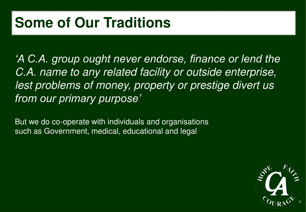 some of our traditions 3