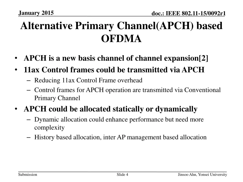 january 2015 alternative primary channel apch