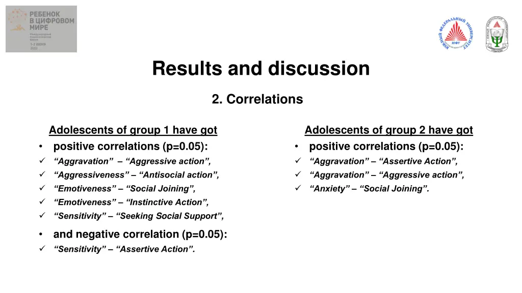 results and discussion 1