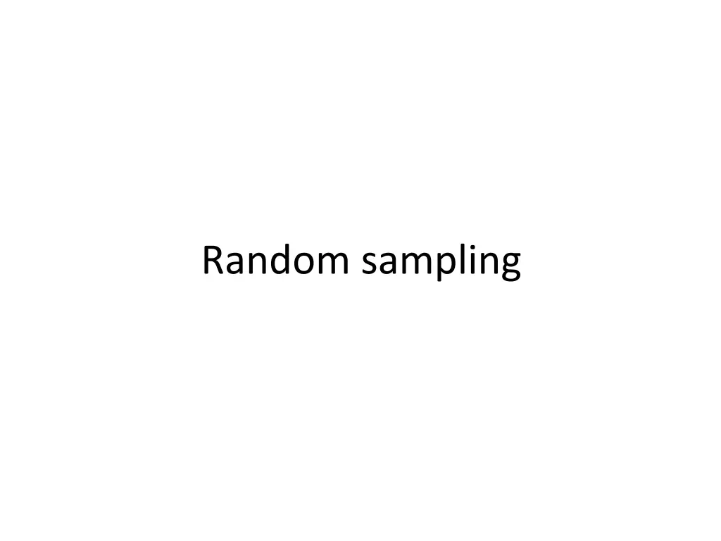 random sampling