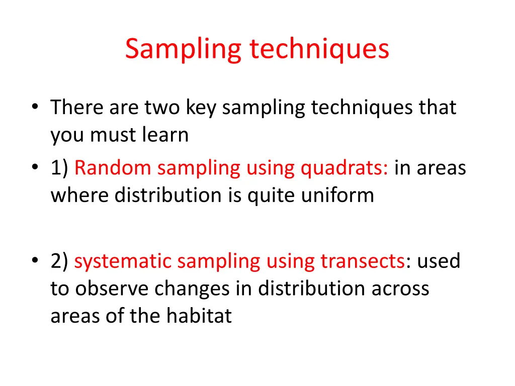 sampling techniques