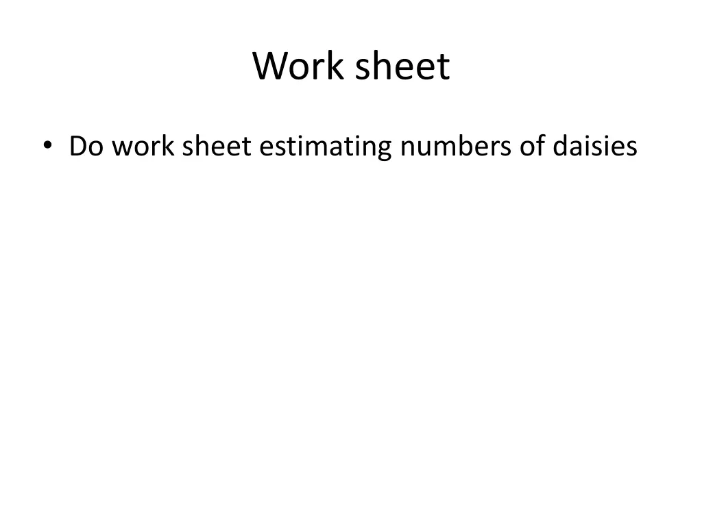 work sheet