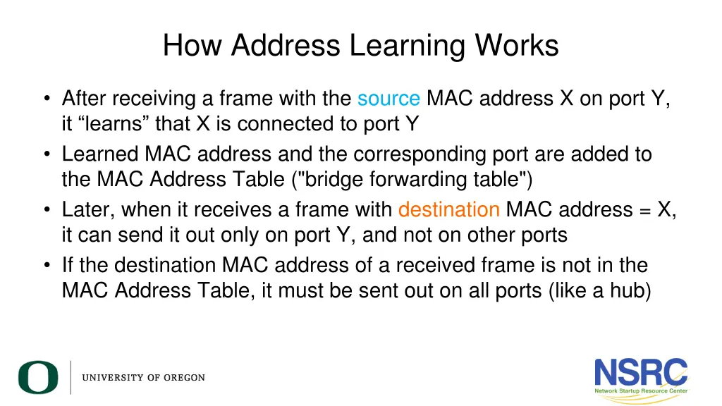 how address learning works