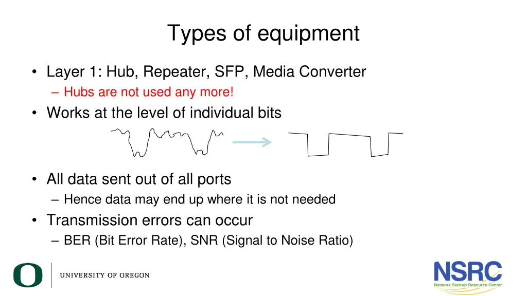 types of equipment
