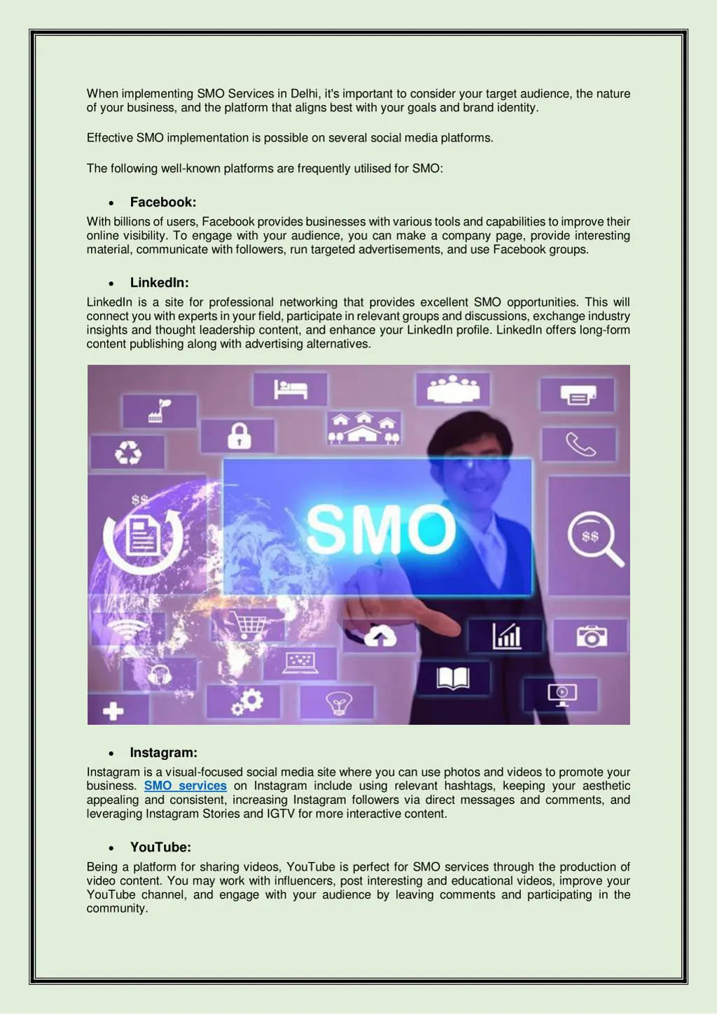 when implementing smo services in delhi