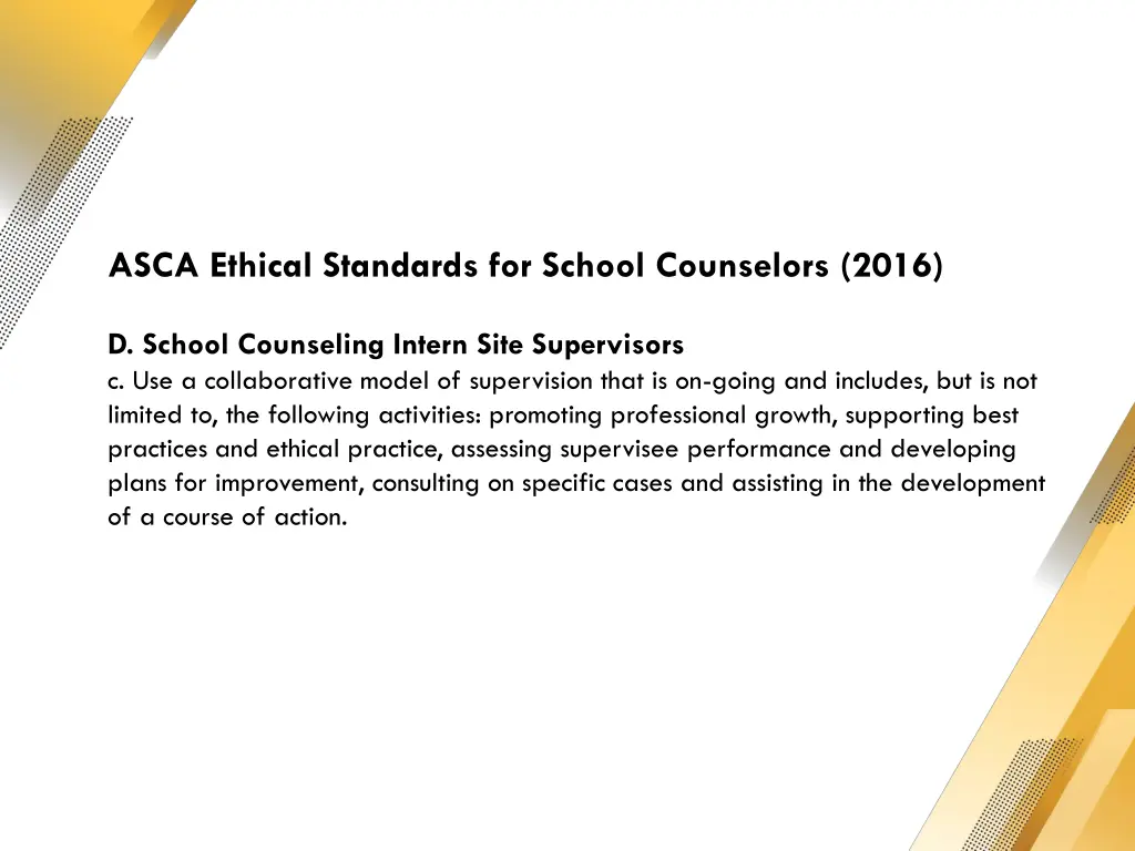 asca ethical standards for school counselors 2016