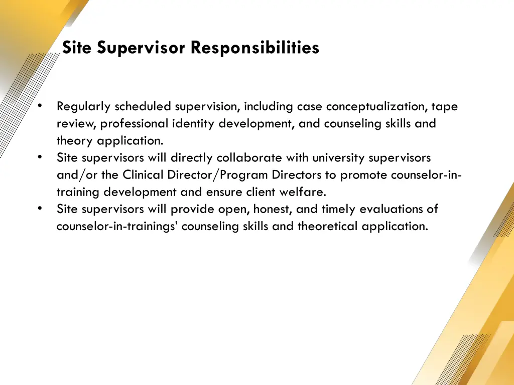 site supervisor responsibilities