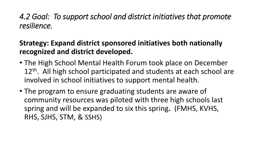 4 2 goal 4 2 goal to support school and district 1