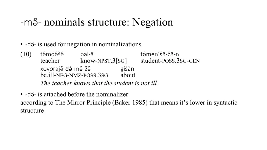 m nominals structure negation
