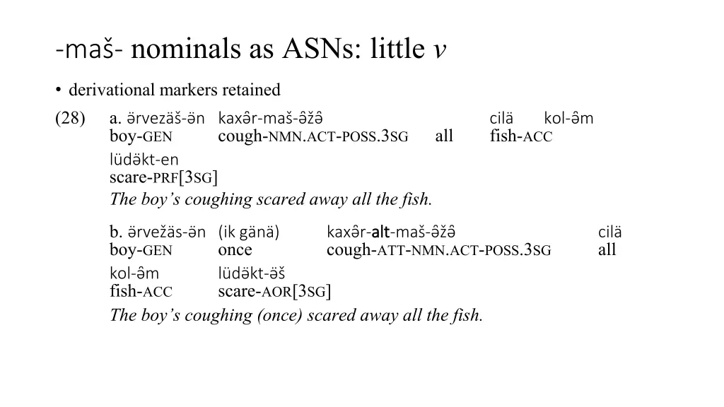 ma nominals as asns little v 2