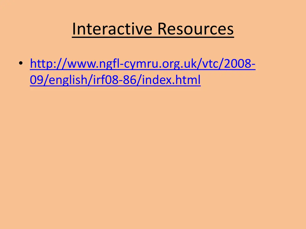 interactive resources