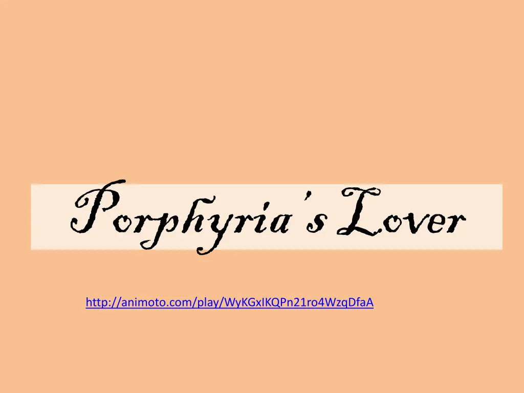 porphyria s lover