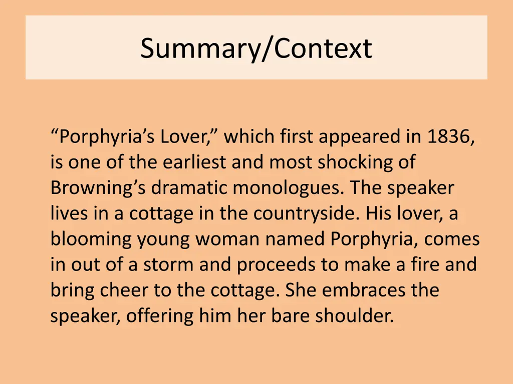 summary context