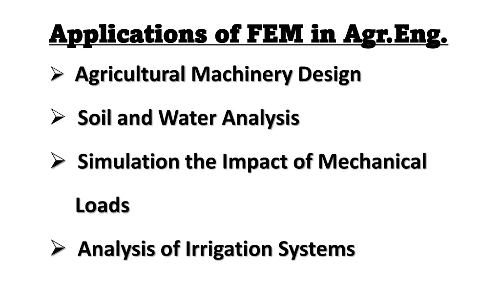 applications of fem in applications