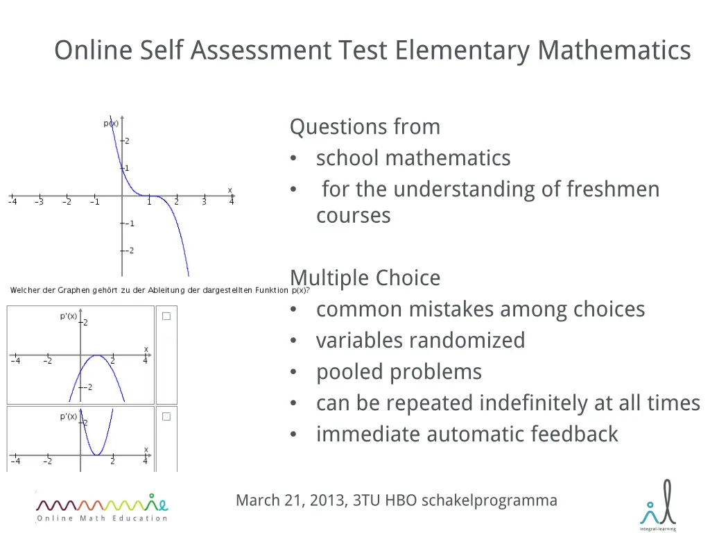 online self assessment test elementary mathematics 1