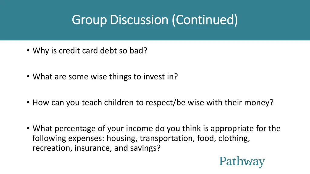 group discussion continued group discussion