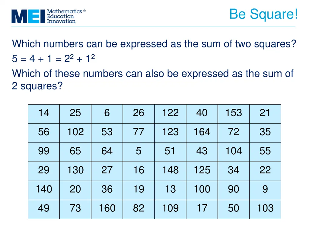 be square