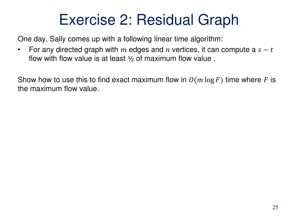 exercise 2 residual graph