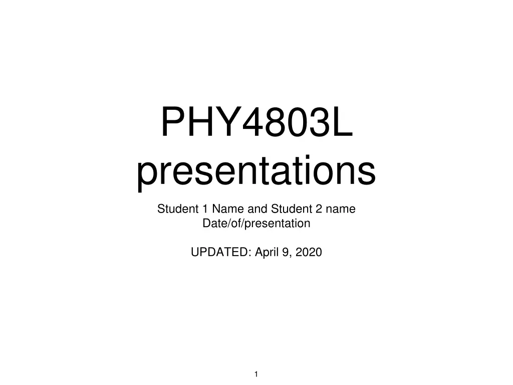 phy4803l presentations