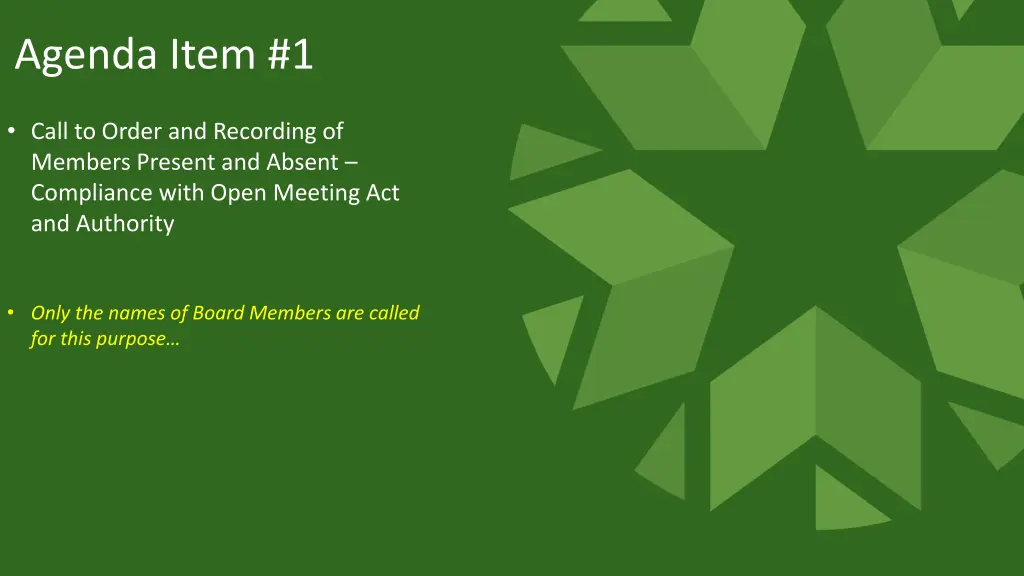agenda item 1