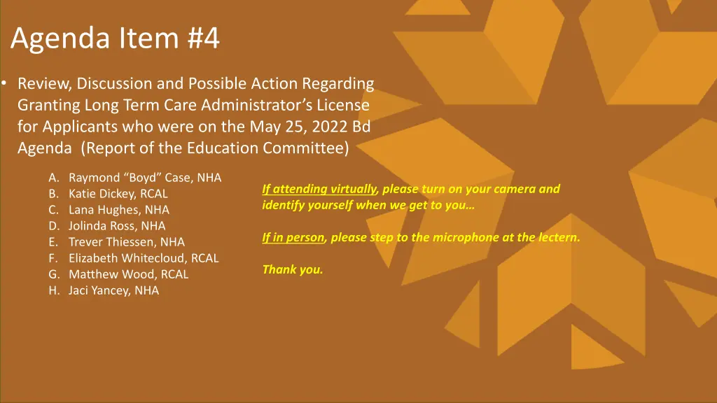 agenda item 4