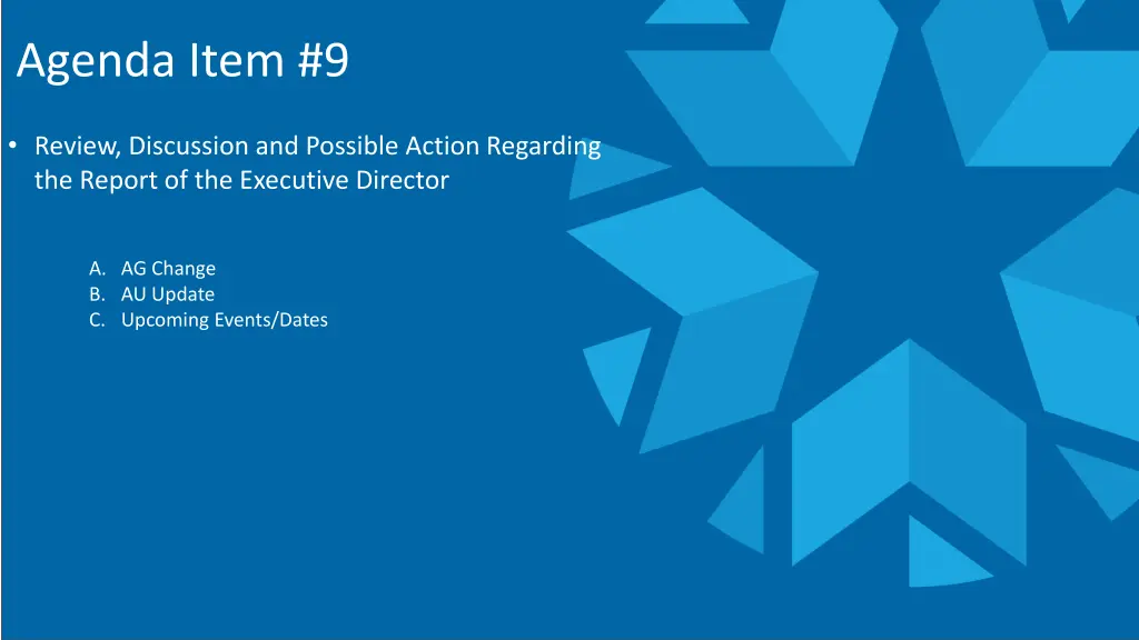 agenda item 9
