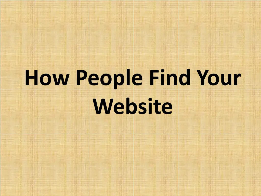 how people find your website
