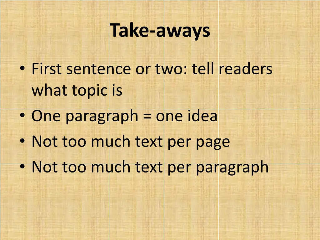 take aways 2