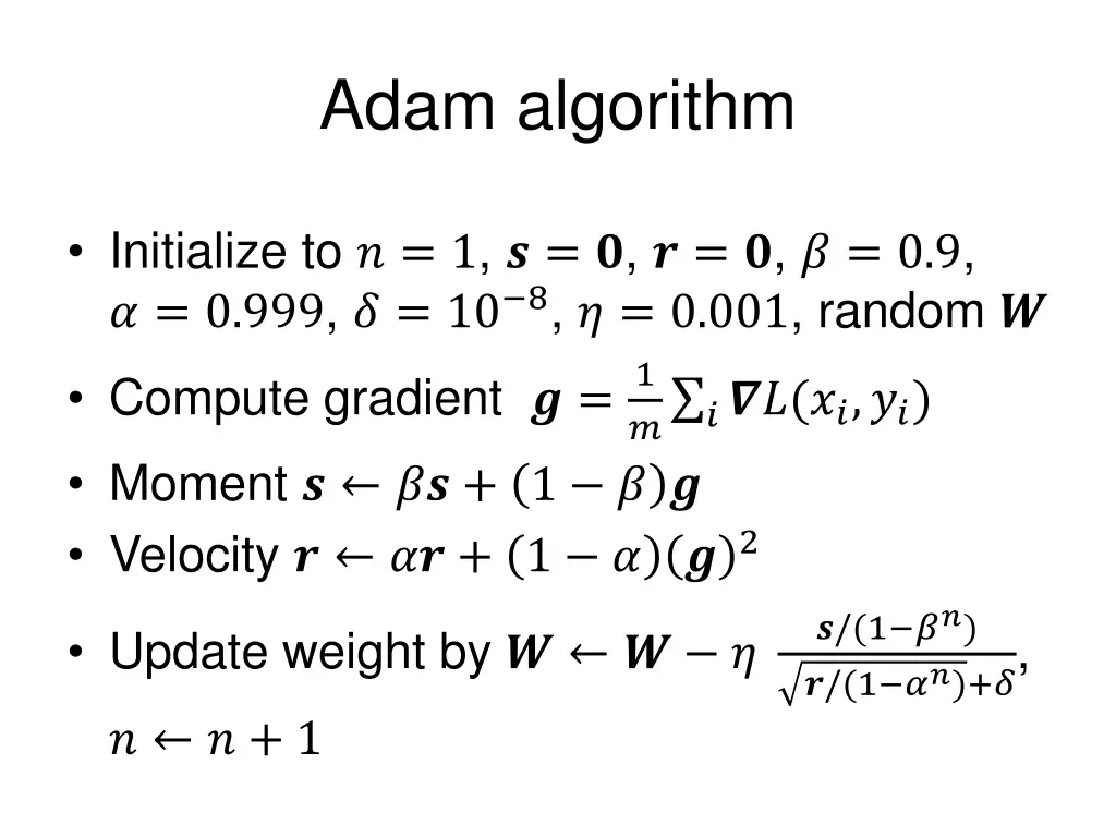adam algorithm