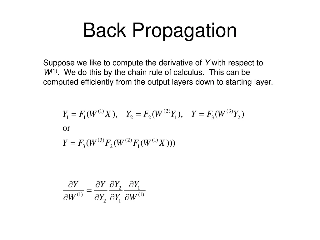 back propagation