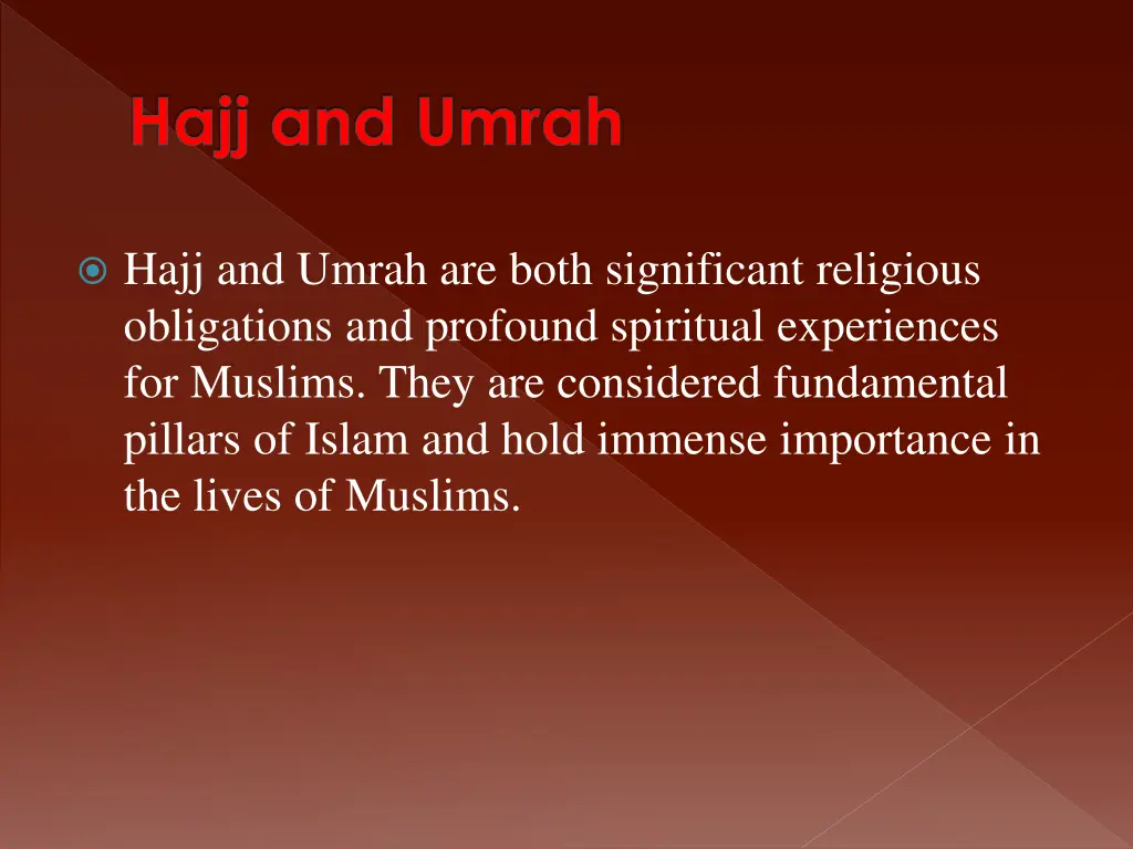 hajj and umrah