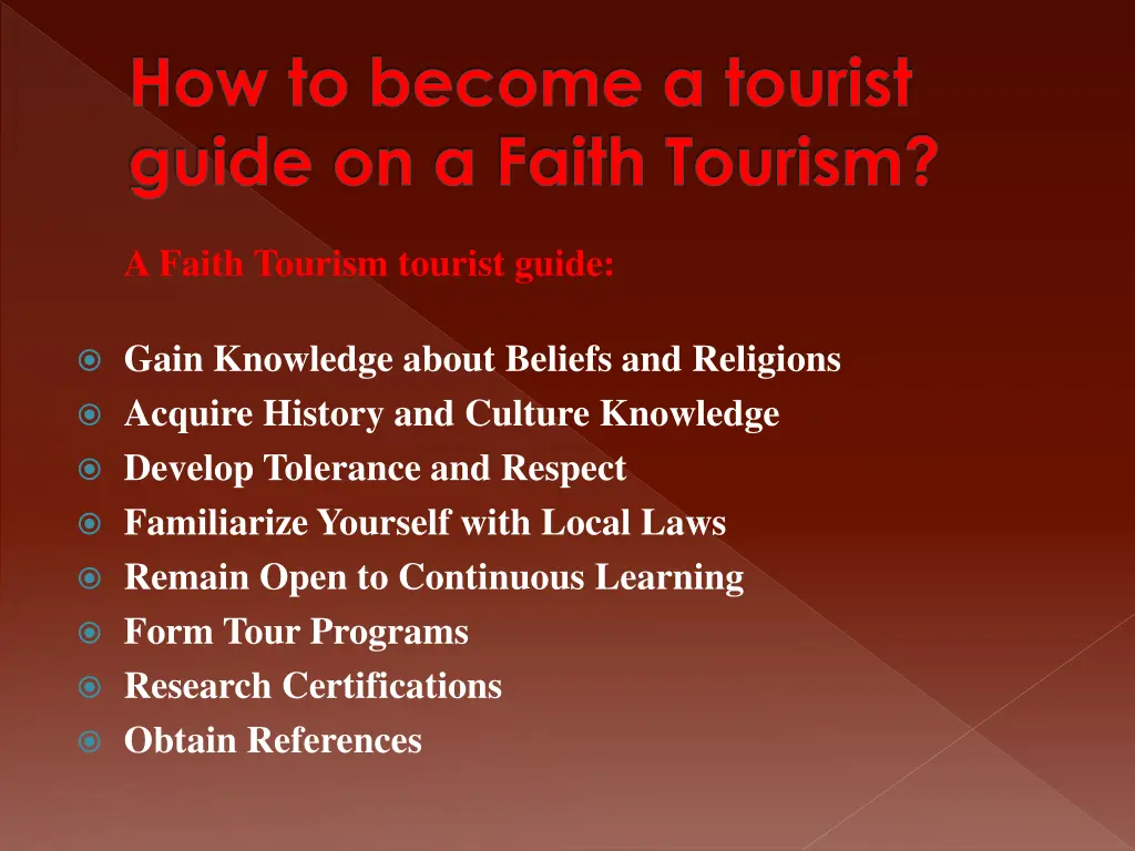how to become a tourist guide on a faith tourism 1