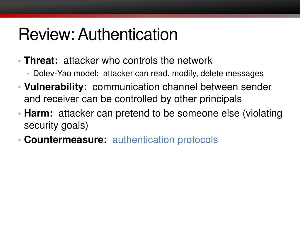 review authentication