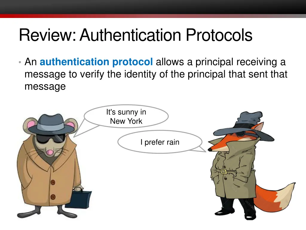 review authentication protocols