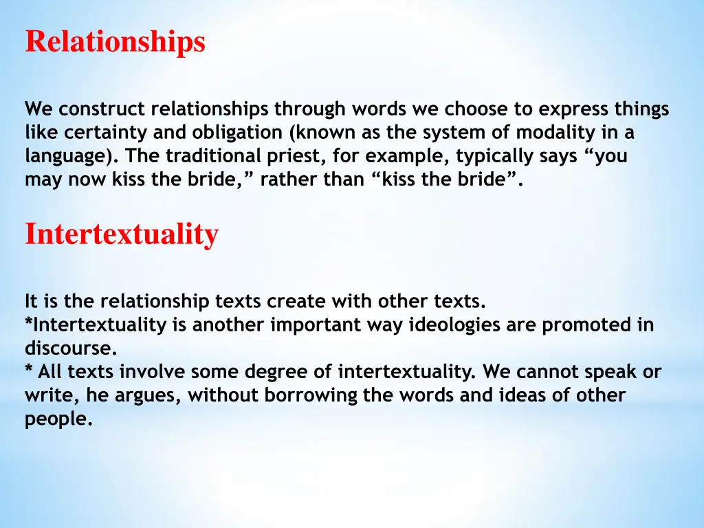 relationships