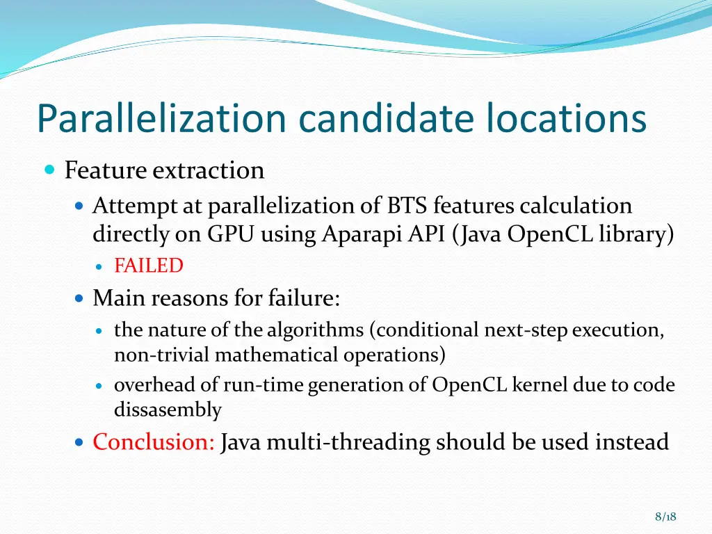 parallelization candidate locations 1