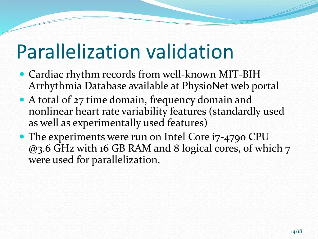 parallelization validation