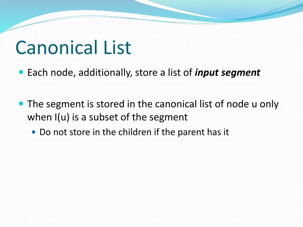 canonical list