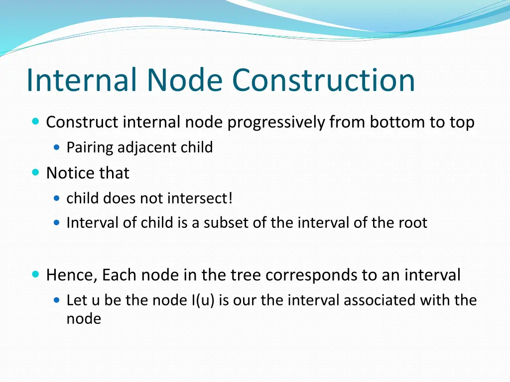 internal node construction