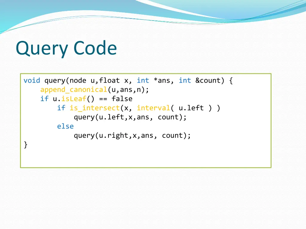 query code